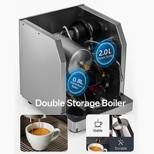 Máquina de Espresso con 4 Orificios 360. Varita Giratoria, Equipada con Doble Indicador |   Bomba Rotativa + Control de Temperatura Dual PID que Garantiza - Product Image 4