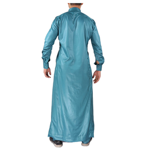 2022 caliente estilo saudí Thobe hombres Dubai Kaftan hombres traje de manga larga batas Ohara ropa musulmana hombres Thobes - Product Image 5