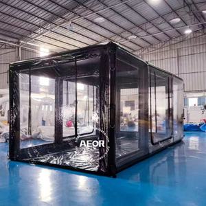 Portable personnalisé Protection contre la poussière Transparent clair Pvc Couverture de voiture gonflable Garage abri stockage tente à bulles - Product Image 2