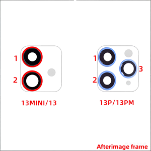 Anneau d'objectif de caméra <span class=keywords><strong>arrière</strong></span> tout-en-un avec verre pour <span class=keywords><strong>iPhone</strong></span>, pièce de réparation intégrée pour cadre intérieur/extérieur, remplacement haute clarté - Product Image 2