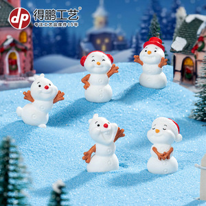 ตุ๊กตาหิมะเรซิ่น Dp Craft ของตกแต่งคริสต์มาสขนาดเล็กสำหรับตกแต่งภายในบ้าน - Product Image 2