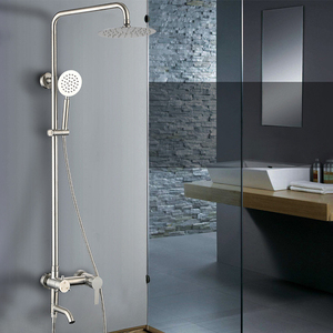 Grifo de Ducha Multifunción 4 en 1, Cuadrado, de Acero Inoxidable Sus304, Juego Completo de Grifería para Ducha, Mezclador de Baño de Acero 304 - Product Image 5