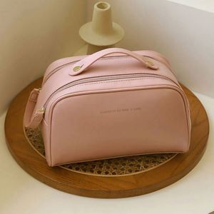 Sac de maquillage en cuir PU de haute qualité, sac de toilette portable de grande capacité pour les voyages - Product Image 6