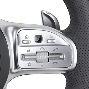 Volant personnalisé en cuir semi-synthétique et fibre de carbone pour Mercedes Benz Classe E W213 W212 W176 W221 W222 C292 GLE W166 <span class=keywords><strong>53</strong></span> 63 E53 AMG - Product Image 4
