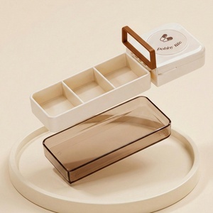 New Portable ABS Plastic Pill Medicine Storage Box One Day <b>3</b> Gird Mini Pill Case Box Easy to Carry for Daily Use or Travel - Product Image 4