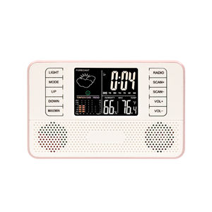 Reloj de Estación Meteorológica Digital con Radio FM, Pantalla LED de Temperatura y Humedad Interior, Reloj Despertador de Escritorio para Hogar y Oficina - Product Image 1