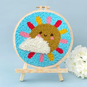Handmade DIY Art <span class=keywords><strong>Set</strong></span> para Iniciantes Presente de Natal Adequado Fácil de Aprender Cervos de Natal para Punch Needlework Kit - Product Image 5