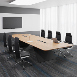 Luxury <strong>Extendable</strong> Wooden Conference Table Modern Design for Big Meetings Office Hotel School Hospital Meeting Rooms Office <strong>Desk</strong> - Product Image 2