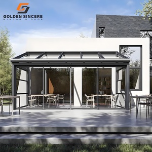 Sala de vidrio impermeable GS Sunroom con techo inclinado para entornos de lluvia intensa - Product Image 1