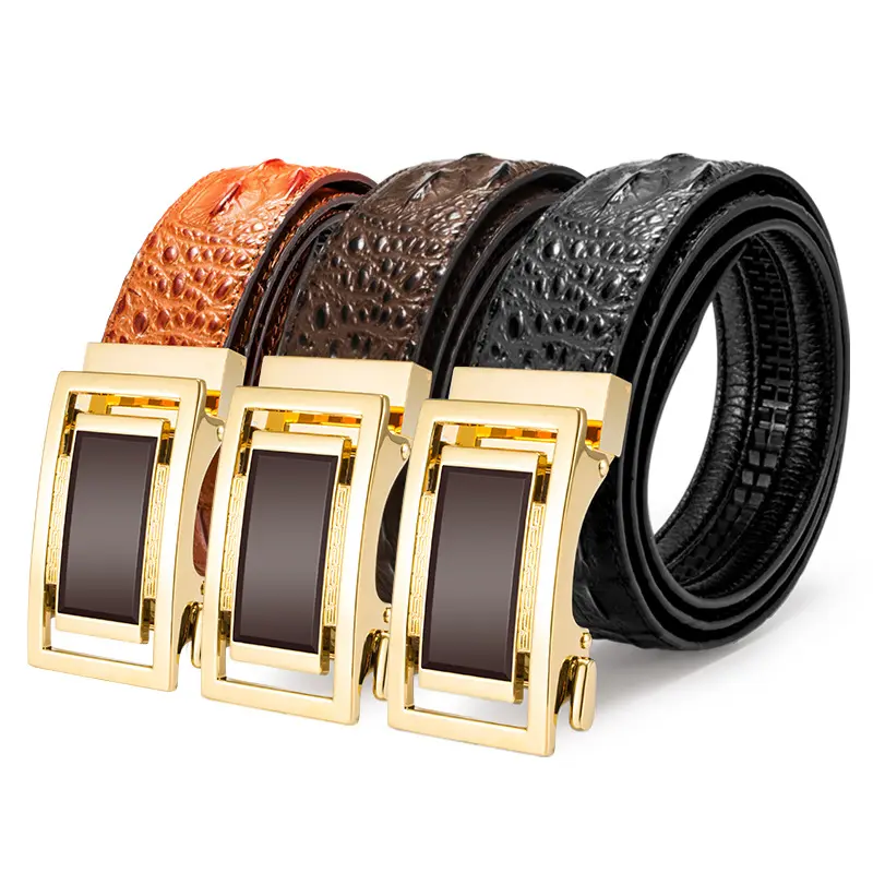 Pure crocodile belt for men genuine leather men belt genuine men_leather_belt