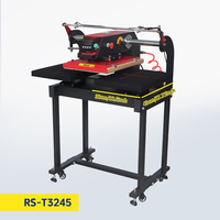 Presse à chaud pneumatique semi-automatique double station 32x45cm pour imprimante DTF de t-shirts 220V format A3, nouvelle pour l'habillement