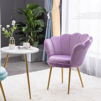 Expédition Rapide - Fauteuil de Salle à Manger Moderne de Luxe Grande Taille Convertible en Velours, Design Coquille de Lotus Huître pour École