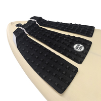 Nouvel arrivage Tampon noir en mousse EVA avec colle arrière Tampon de surf adhésif Tampon de traction pour planche de surf