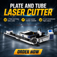 Machine de découpe laser à fibre CNC 1500W-12000W pour plaques et tubes métalliques, découpeuse intégrée de tôles et de tuyaux pour la fabrication d'acier