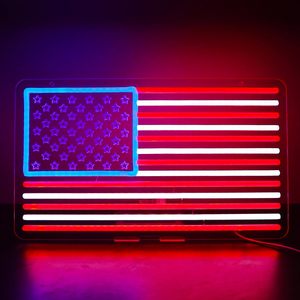 USA flag Letreros Neon LED indoor hanging ambient light wall decoration light entrance indicator light luminous <b>sign</b> 5v 12v - Product Image 1