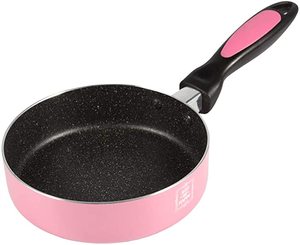 Medical stone pink smokeless frying pan non-stick pink Frying pan titanium pan