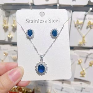 Women's Jewelry Sets Necklace and <b>Earring</b> Gift Set Premium Verified Manufacturer Nickel Free Copper Gold-color Plated Zircon - Product Image 5