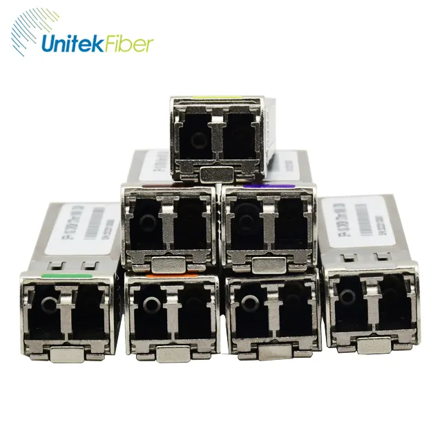 Transceptor óptico de fibra óptica, módulo sfp 10G 20/40/80/100km 1310nm sfp + transceptor