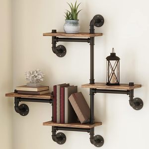 <span class=keywords><strong>Étagère</strong></span> <span class=keywords><strong>murale</strong></span> en fonte noire de Chine Décoration d'intérieur de haute qualité et support de rangement de décoration de magasin <span class=keywords><strong>vintage</strong></span> - Product Image 2