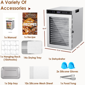 Deshidratador Industrial Eléctrico de Frutas y Verduras de Acero Inoxidable para Uso Doméstico - Product Image 5