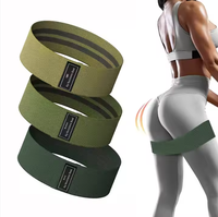 Bandas de resistencia de cadera de tela de látex con logotipo personalizado, bandas de entrenamiento físico para gimnasio para yoga, fisioterapia, entrenamiento de fuerza, novedad
