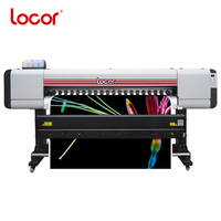 Locor 6ft nueva tecnología uv rollo a rollo de impresora color + blanco + color etiqueta engomada de cristal impresora uv con doble lado de salida
