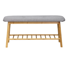 Scarpiera in bambù dal design moderno, imbottita, autoportante, con cuscino, per l'organizzazione delle scarpe, ideale per l'arredamento di casa e soggiorno - Product Image 2
