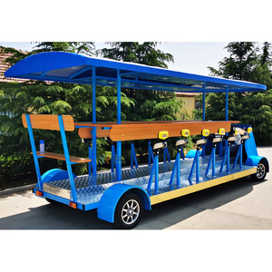 2024 belle conception vert clair bleu motorisé bière vélo Cargo électrique pédale Pub Bar pour les fêtes - Product Image 2