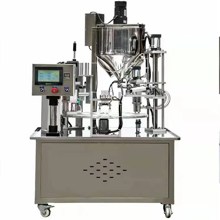 automatic cup filling and sealing machine for powder liquid with high speed and high filling precision