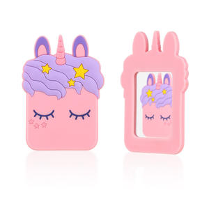 Cermin rias genggam PVC silikon lembut desain hewan kartun lucu cermin saku cermin rias kompak hadiah promosi untuk bisnis pribadi - Product Image 1