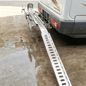 Portamotos Trasero <span class=keywords><strong>para</strong></span> <span class=keywords><strong>Autocaravana</strong></span> de 160 kg de Capacidad con Rampa Deslizable, <span class=keywords><strong>Soporte</strong></span> Universal <span class=keywords><strong>para</strong></span> Motocicleta Montado en la Enganche de Camioneta - Product Image 5