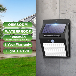 Mạnh mẽ 100 LED năng lượng mặt trời an ninh Đèn ngoài trời trang trí nội thất cảm biến chuyển động 3 chế độ đường phố không thấm nước tường đêm làm việc ánh sáng cho vườn - Product Image 1