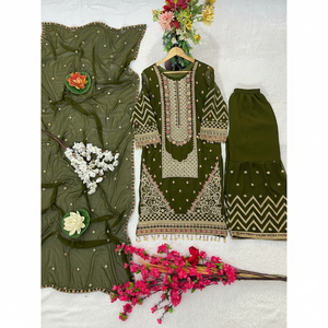 Ensemble Dupatta haut-bas et magnifique pour femmes - Product Image 1