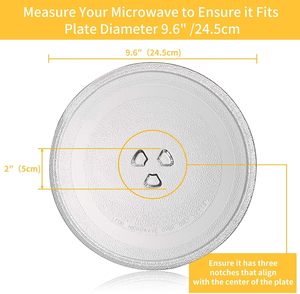 9.6" / 24.5cm <strong>Microwave</strong> Plate Replacement - Fits Virtually All <strong>Small</strong> <strong>Microwaves</strong> - <strong>Microwave</strong> Glass Plate - Product Image 2