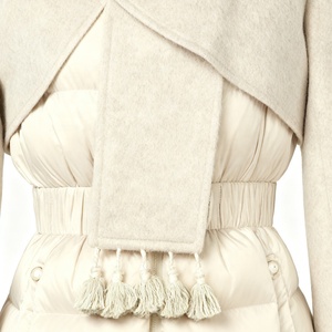 Garçon femmes hiver nouvelle mode asymétrique couleur bloquée écharpe col mi-long taille attachée <span class=keywords><strong>longue</strong></span> blanc canard <span class=keywords><strong>doudoune</strong></span> - Product Image 5