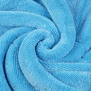 China Manufacture Professional Microfiber Double Layers Twisted Car Cleaning Towel Products