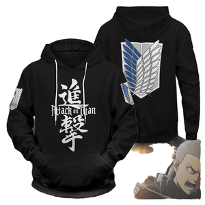 Alta calidad 100% poliéster 3D impreso Attack on Titan sudadera gran oferta Anime Sudaderas con capucha Con Capucha - Product Image 1