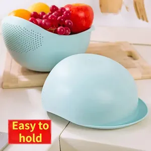 Passoire pliable en plastique PP écologique avec filtre pour le lavage du riz, des haricots et le drainage des fruits – Outil de cuisine - Product Image 3