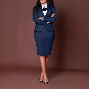 Nouvel Arrivage King Mcgreen Star : Ensemble Femme Blazer Boutonné Manches Longues et Jupe – Tenue Décontractée Streetwear Deux Pièces OL pour le Travail - Product Image 3
