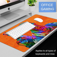 Tapis de souris de jeu extra-large, antidérapant, anti-rayures, résistant à l'eau, en caoutchouc, pour clavier, ordinateur portable, bureau, rectangulaire, anime