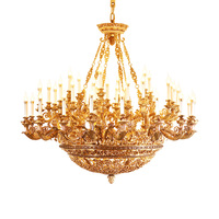 Lustre en laiton de style empire royal européen église hôtel lampes suspendues de luxe lumières pour bar à la maison de haute qualité