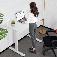 Bureau Moderne Économique à Hauteur Réglable, Bureau Ergonomique, Table d'Ordinateur, Bureau Électrique Assis-Debout