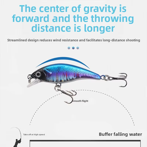 Leurre de pêche artificiel en plastique ABS de 10 cm et 10 g, type Minnow, avec yeux 3D, pour la pêche au bar, au brochet, en eau douce et en eau salée - Product Image 5