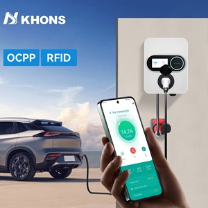 <span class=keywords><strong>Prix</strong></span> d'usine Khons, station de recharge pour véhicules électriques avec commande intelligente RFID 4G OCPP1.6 WIFI, 16A 11KW, version prise murale IP65, pour usage commercial - Product Image 4