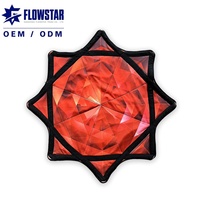 Vente en gros Flyper 26 pouces 350 grammes en tissu Star Spinning à fort flux, imprimé réactif aux UV, style drapeau, accessoire pour festivals et raves