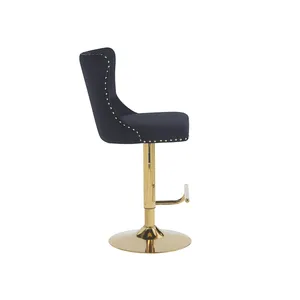 Morden Design High Quality Bar Furniture Height Adjusted Bar Stool Stainless Steel Velvet Bar Chairs