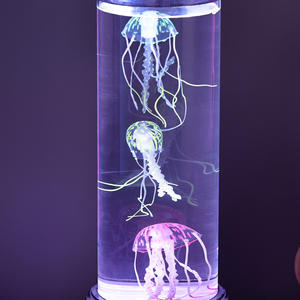 Nieuw 6 Inch Home Decor Led Nachtlampje Rgb Kleurverandering Basis Kinderen Cadeau Water Creatieve Nieuwigheid Kwallen Licht - Product Image 5