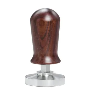 Coffee tamper espresso press with 304 stainless steel base wooden handle can use to make coffee to get better espresso
