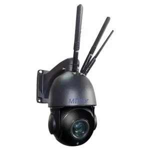 WiFi PTZ IP CCTV摄像机4G 5MP户外黑色30倍变焦索尼IMX335摄像机4g夜视4g sim卡监控摄像机