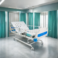 Vente en gros de lit médical en plastique ABS à rail latéral en alliage d'aluminium lit d'hôpital automatique à roulette muette unilatérale